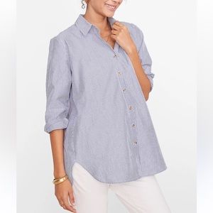 HATCH Maternity Classic Stripe Button Front Long Sleeve Top Women's 2